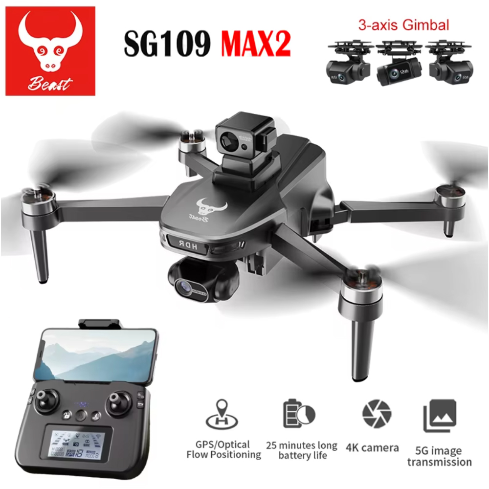 Drone Gimbal 3 Axis - SG109 MAX2 Профессиональный дрон с камерой